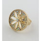 Adjustable cut out flower ring