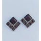 Squared faux stone earrings