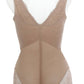 Mesh With Floral Lace Shapewear Bodysuit