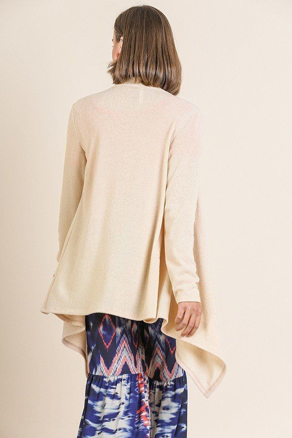 Soft Knit Long Sleeve Open Front Cardigan