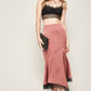 A Solid Woven Midi Skirt