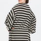 Striped, Cardigan With Kimono Style Sleeves