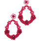 Floral Post Drop Earring