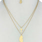 Stylish Double Layer Cross And Mary Necklace And Earring Set