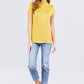 Short Sleeve Mock Neck Rayon Spandex Rib Top