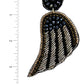 Fashion Modern Wing Patch Drop Earring