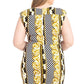 Plus Size Boarder Print  V-neck Bodycon Dress