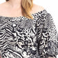 Plus Size  Animal Print Crepe Stretch Bodycon Dress