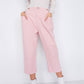 Pastel Chic Solid Ankle Wide Leg Adjustable Snap Waist Pants