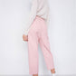 Pastel Chic Solid Ankle Wide Leg Adjustable Snap Waist Pants