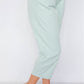 Pastel Chic Solid Ankle Wide Leg Adjustable Snap Waist Pants