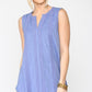 Sleeveless Lace Trim Tunic Top With Scoop Hem