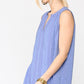 Sleeveless Lace Trim Tunic Top With Scoop Hem