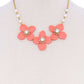 Stylish Flower And Pearl Necklace Set