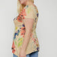 Multi-colored Watercolor Flower Print Tunic