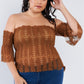 Off The Shoulder Plus Size Top