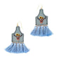 Stylish Western Cow Skull And Tassel Drop Earring