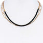 Double Layer Beaded And Chain Necklace