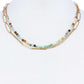 Double Layer Beaded And Chain Necklace