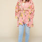 Plus Size Floral Printed Oversize Flowy And Airy Kimono With Dramatic Bell Sleeves