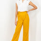 High Waist Paperbag Wide Pants