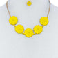 Fashion Cute Multi Tender Flower Necklace And Earring Set