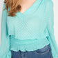 Waist Smoking V Neck Blouse