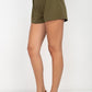 Button Tab High Rise Paperbag Shorts