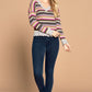 Multi-colored Variegated Striped Knit Sweater