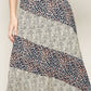 A Floral-print Woven Midi Skirt