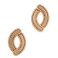 Oval Shape Metal Post Earring