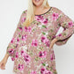 Floral, Bubble Sleeve Tunic