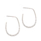 Texture Metal Circle Drop Earring