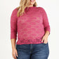 Plus Size Sheer Lace Fitted Top