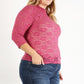 Plus Size Sheer Lace Fitted Top