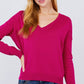 V-neck Back Cross Sweater