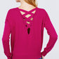 V-neck Back Cross Sweater