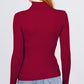 Turtle Neck Viscose Rib Sweater