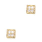 Secret Box Square Stone Stud Earring