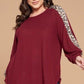 Plus Size Solid Hacci Brush Tunic Top