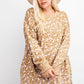 Leopard Printed Terry Knit Dress