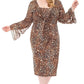 Leopard Print Cardigan & Dress Plus Size Set