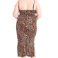 Leopard Print Cardigan & Dress Plus Size Set