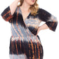 Tie Dye Wrap Plussize Romper