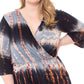 Tie Dye Wrap Plussize Romper