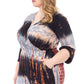 Tie Dye Wrap Plussize Romper