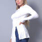 Sleek & Chic Fall Long Sleeve Slitted Top