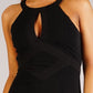 Sexy Holiday Halter Dress With Keyhole Detail