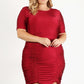 Plus Size Solid Bodycon Mini Dress