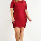 Plus Size Solid Bodycon Mini Dress